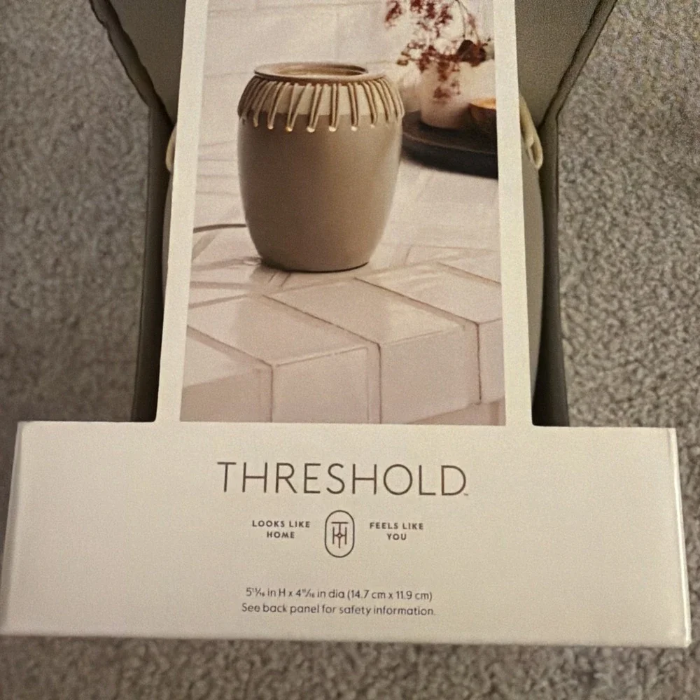 Threshold Woven Ceramic Sanded Tabletop Wax Warmer - Threshold‎